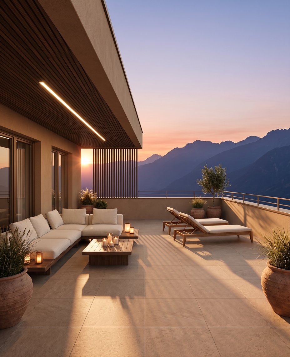 Terrazza al tramonto